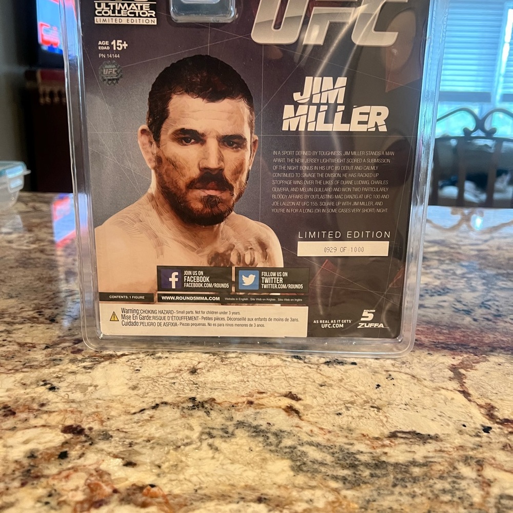 UFC Jim Miller Collectible Figure - Black and White Edition